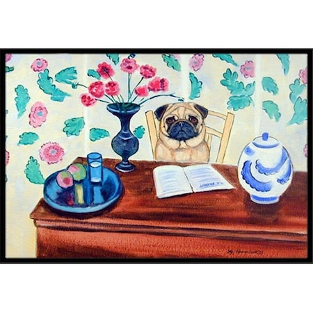 Carolines Treasures Carolines Treasures 7253MAT 18 x 27 in. Pug Indoor Outdoor Mat 7253MAT